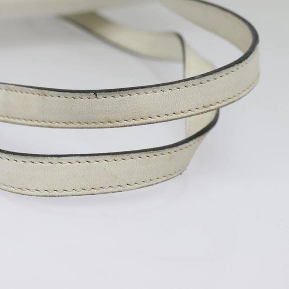 Christian Dior Hand Bag Leather White Gold Auth 93357 - Picture 14 of 16